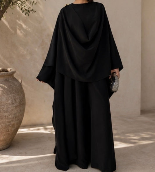 Safa Draped Three-Piece Set