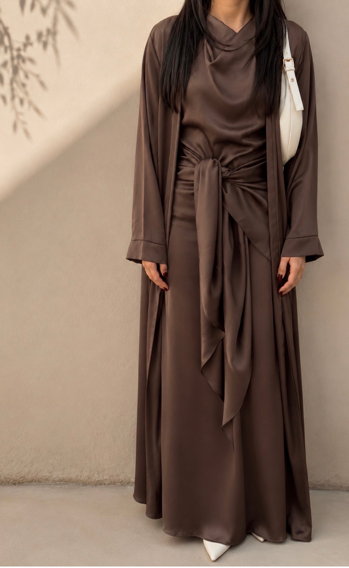 Layali Satin Set - Chocolate