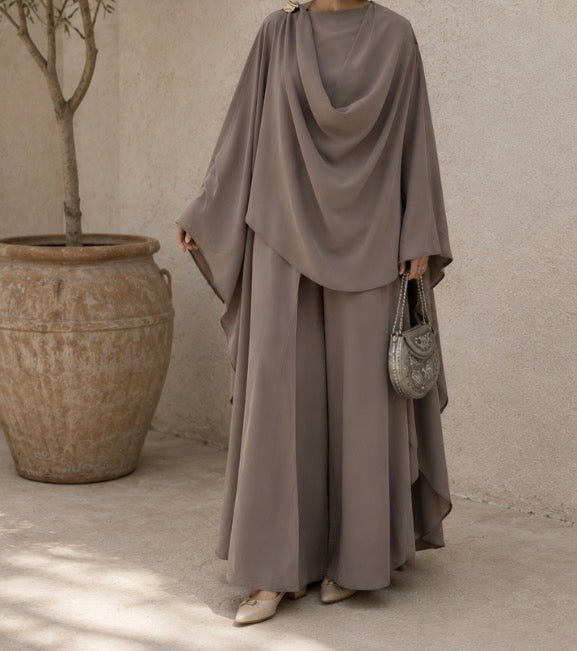 Safa Draped Three-Piece Set