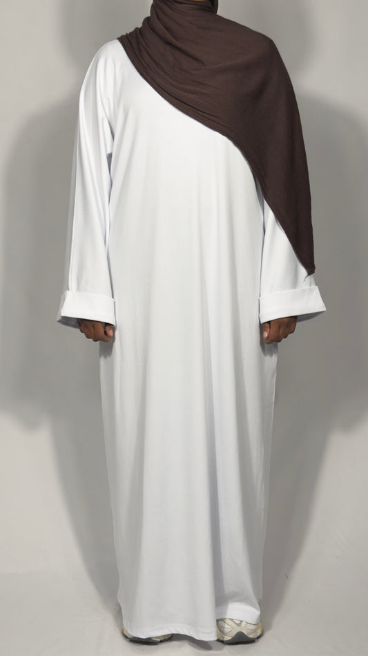 Lined Abaya - WHITE