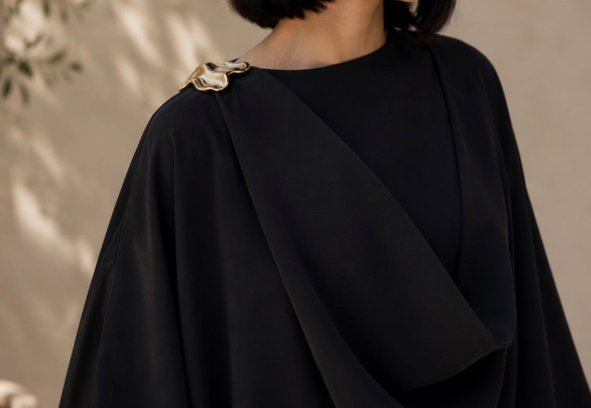 Safa Draped Three-Piece Set