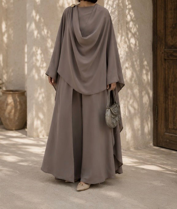 Safa Draped Three-Piece Set