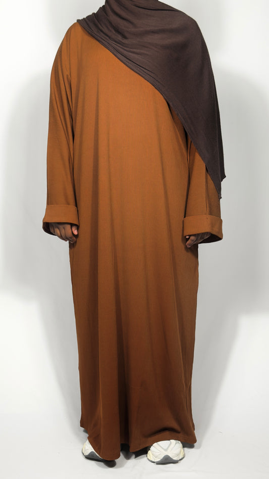 Lined Abaya - TERRACOTTA