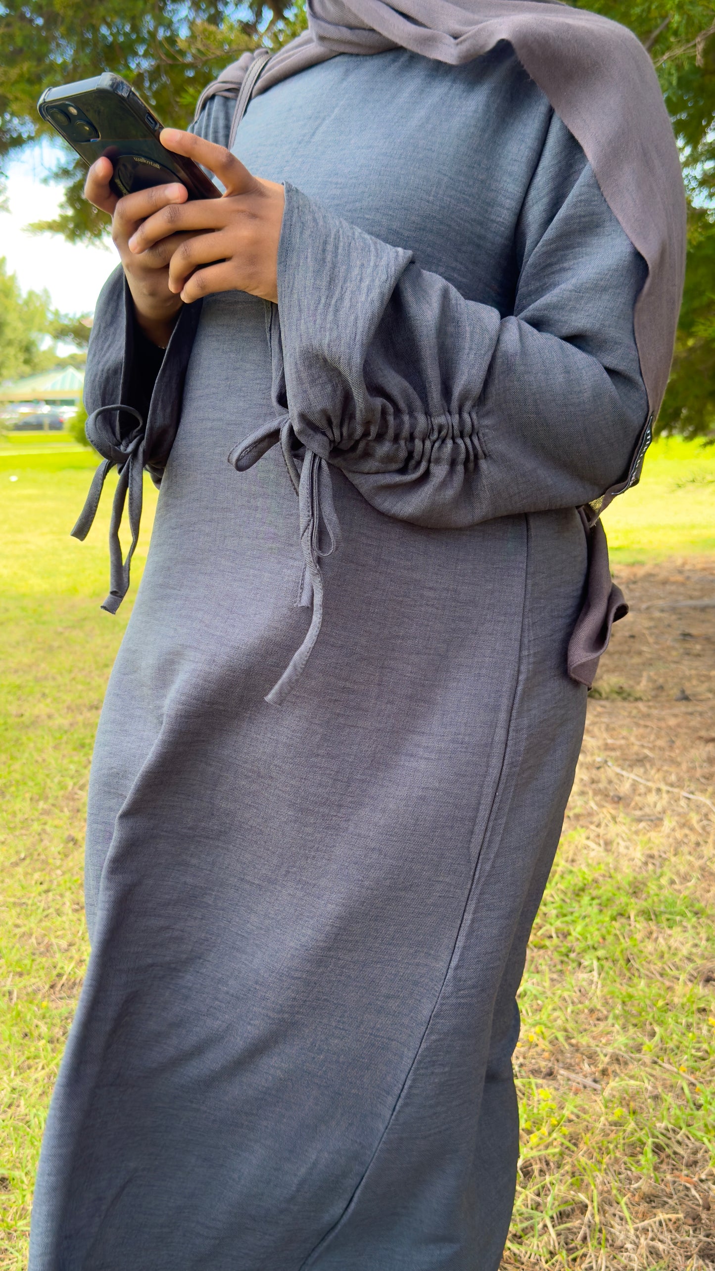 Tie Abaya - GREY